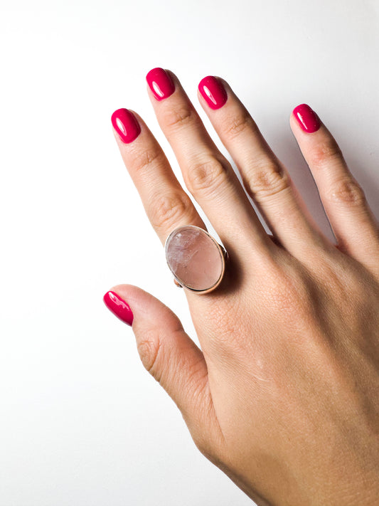 Anillo Cuarzo Rosa