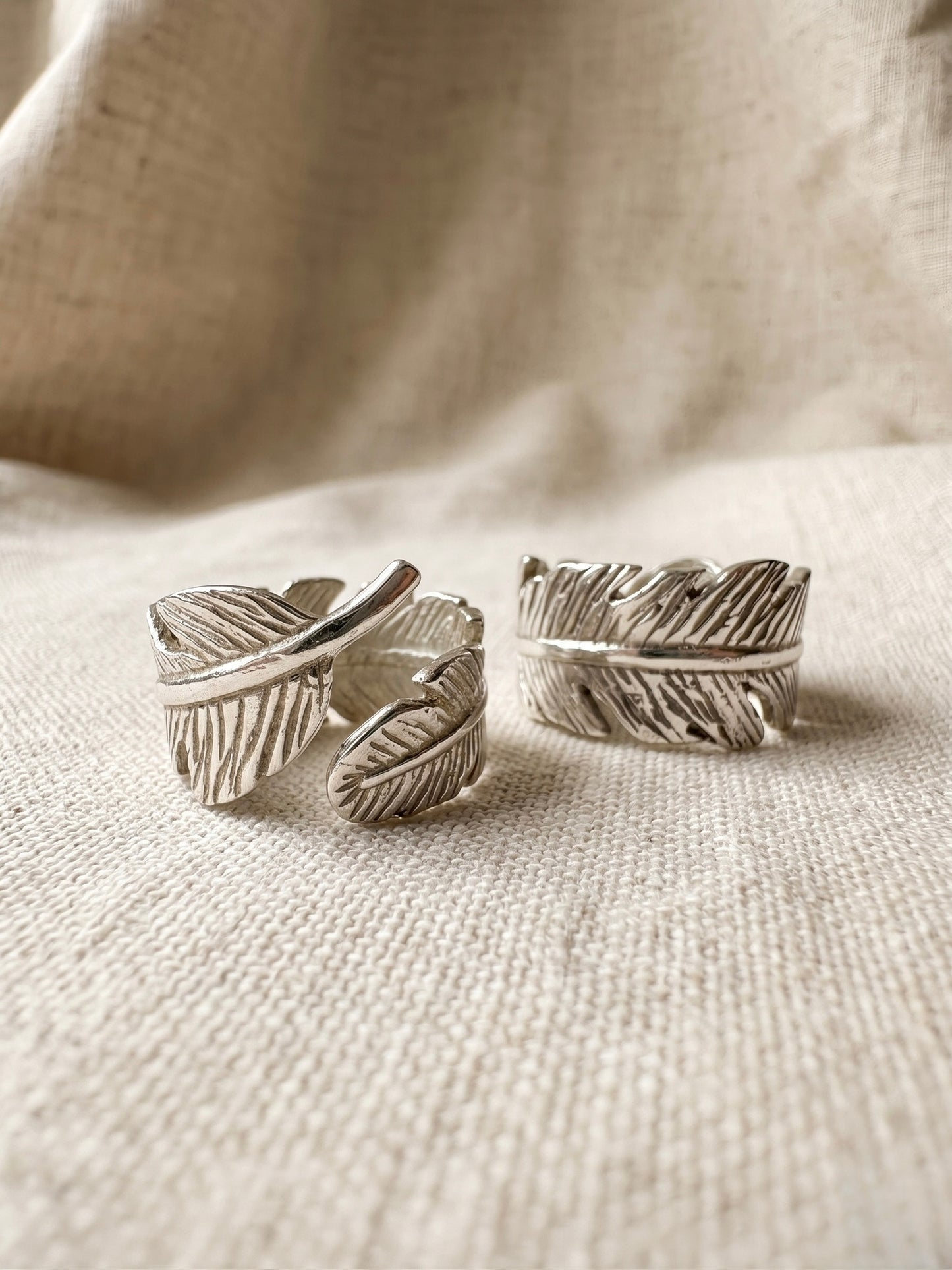 Anillo Hoja/Pluma plata .925