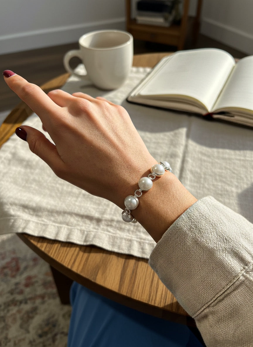 Pulsera de Perlas Montadas