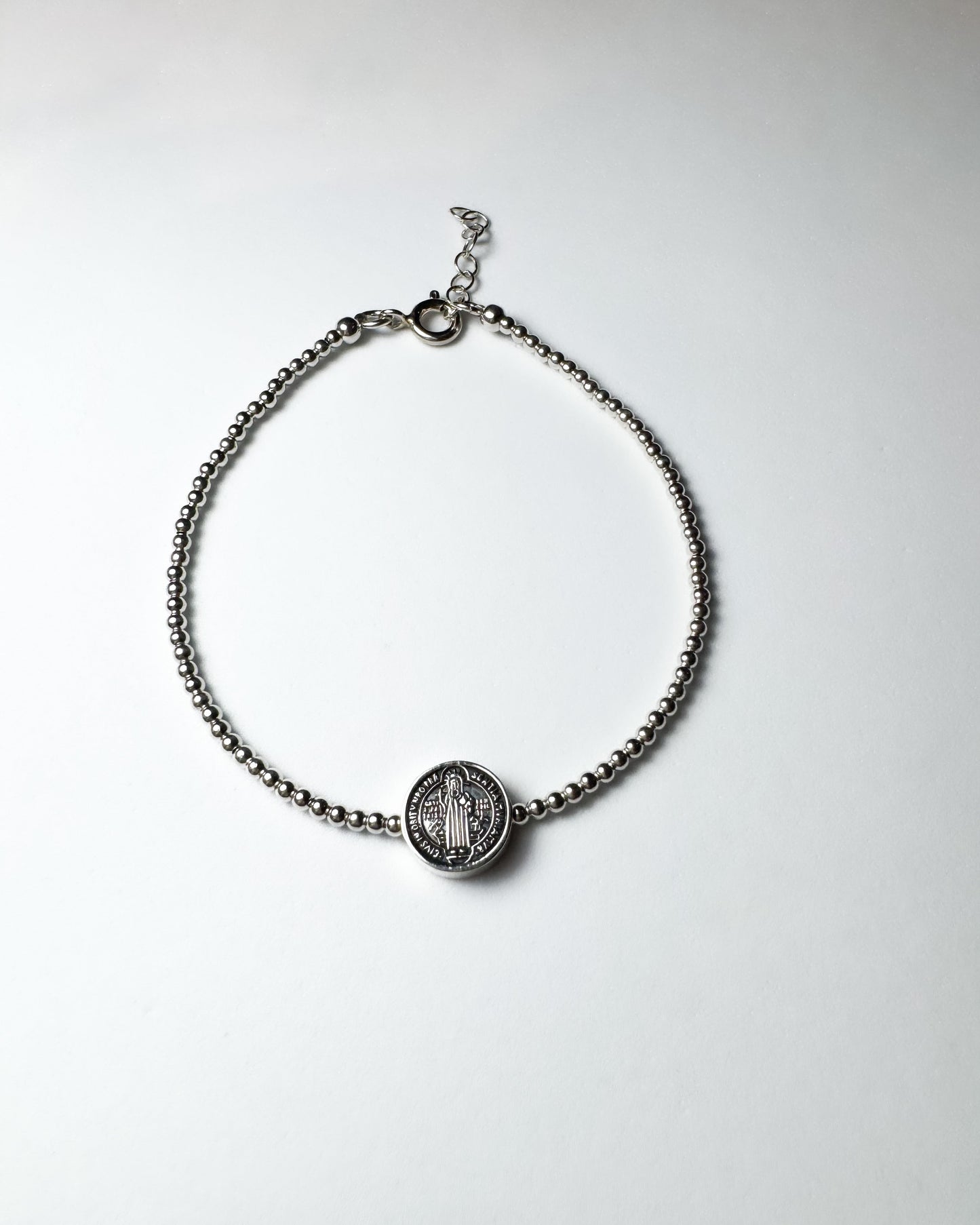 Pulsera San Benito en Plata .925