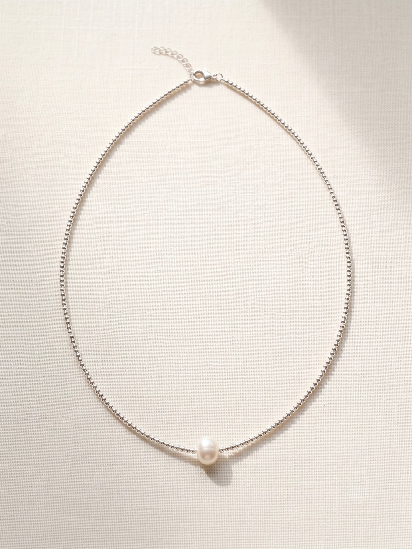 Collar Plata con perla natural