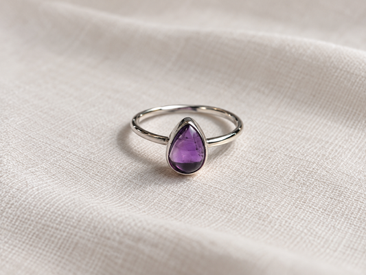 Anillo Gota de Amatista