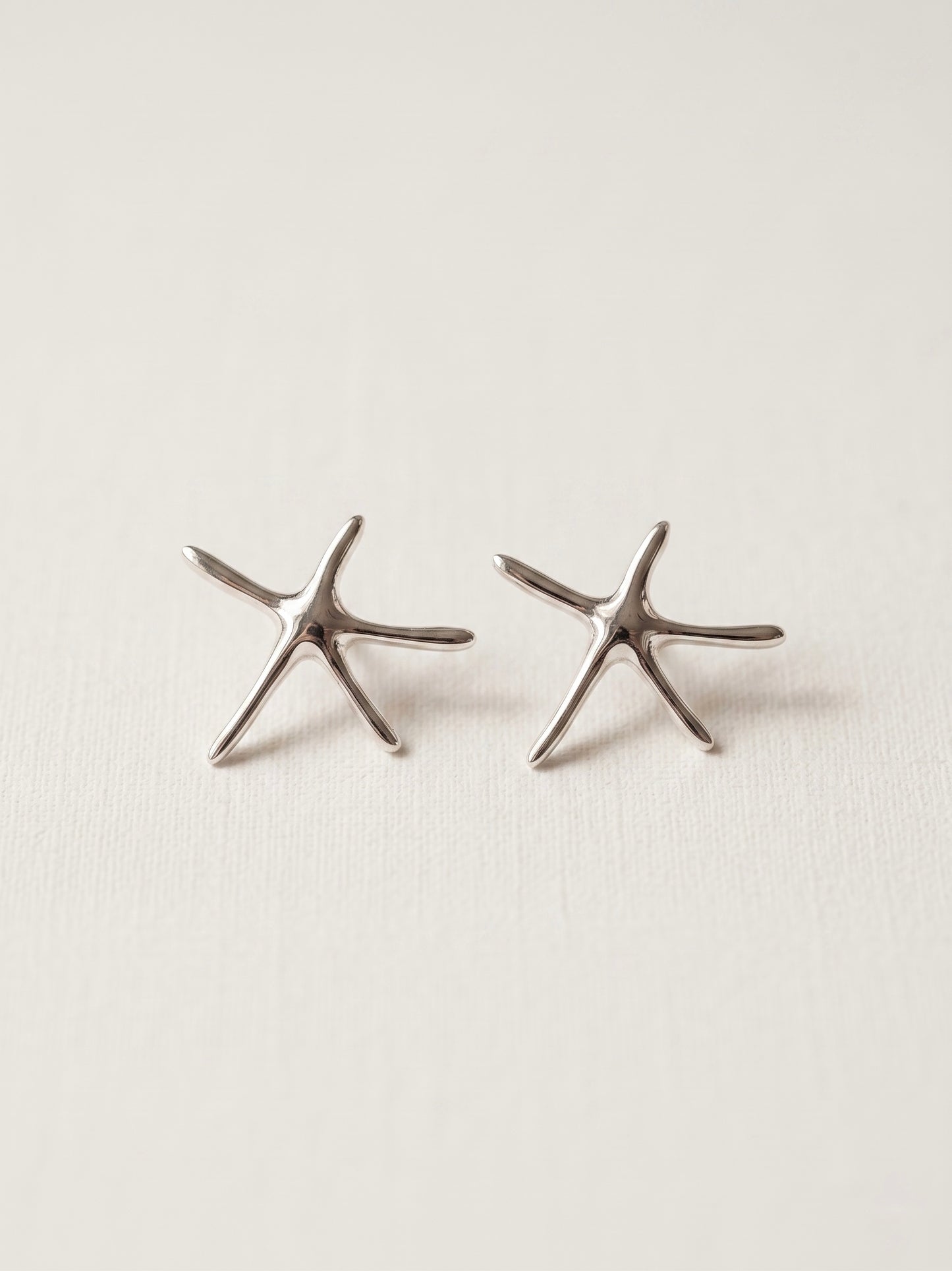 Aretes Estrella de Mar — Plata .925
