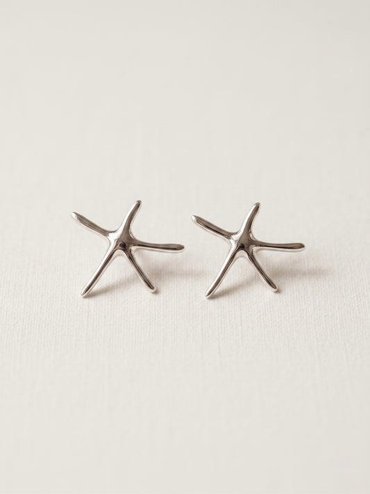 Aretes Estrella de Mar — Plata .925