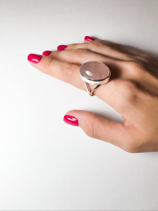 Anillo Cuarzo Rosa