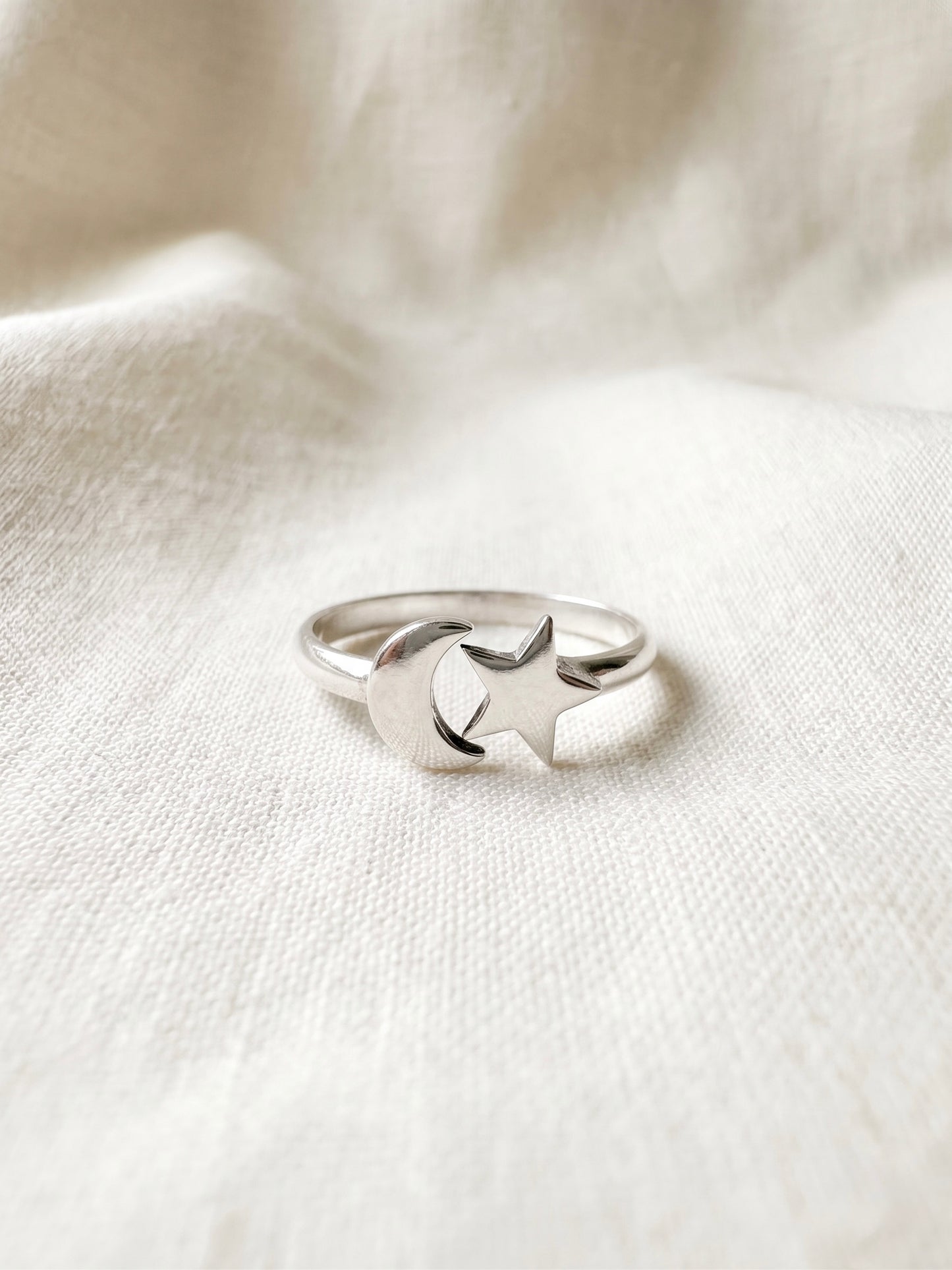 Anillo Luna y Estrella Plata .925