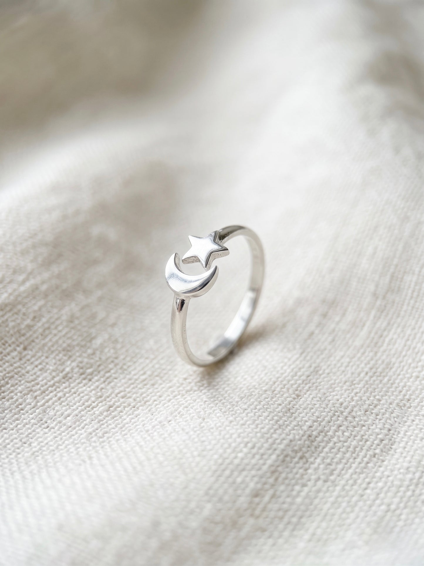 Anillo Luna y Estrella Plata .925