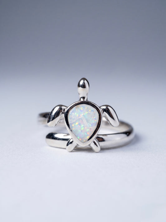 Anillo Tortuga con Ópalo en Plata .925