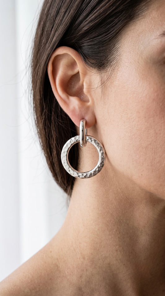 Aretes Maxi Aros| Doble textura